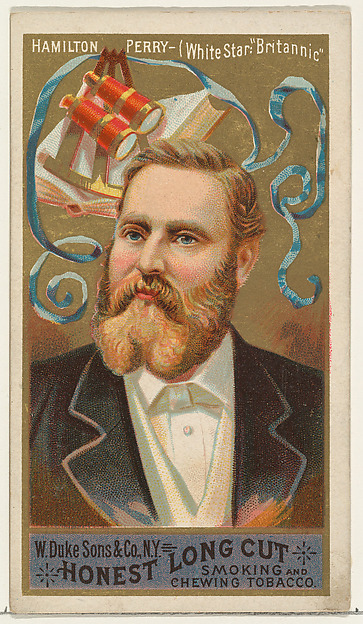 W. Duke, Sons & Co., Hamilton Perry, from the Sea Captains series (N127) issued by Duke Sons & Co. to promote Honest Long Cut Tobacco