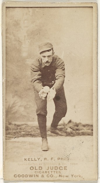 Goodwin & Company, Kelly, Right Field, Philadelphia, from the Old Judge series (N172) for Old Judge Cigarettes