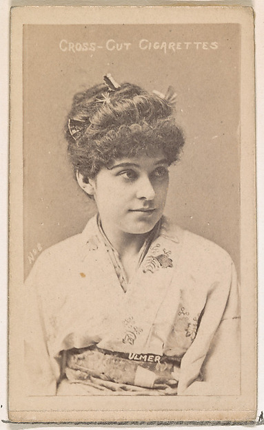 W. Duke, Sons & Co., Geraldine Ulmer, from the Actors and Actresses series (N145-1) issued by Duke Sons & Co. to promote Cross Cut Cigarettes