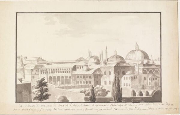 Unknown, Vue intérieure de cette partie du Serail ou Se trouve le harem, le logement du Kislar Aga et  celui du prince Selim
