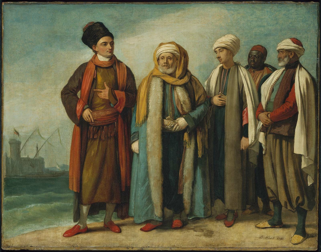 Benjamin West, The Ambassador from Tunis with His Attendants as He Appeared in England in 1781