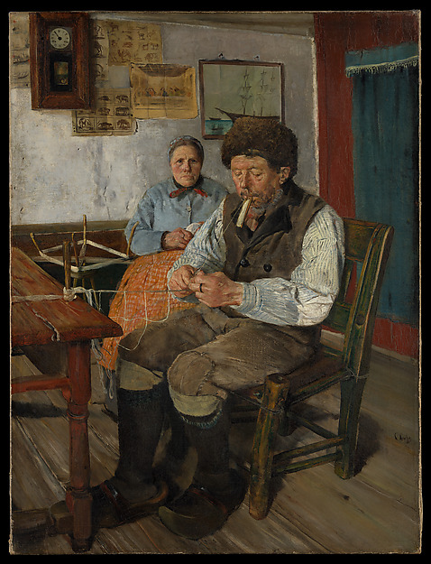 Christian Krohg, The Net Mender (Garnbinderen)