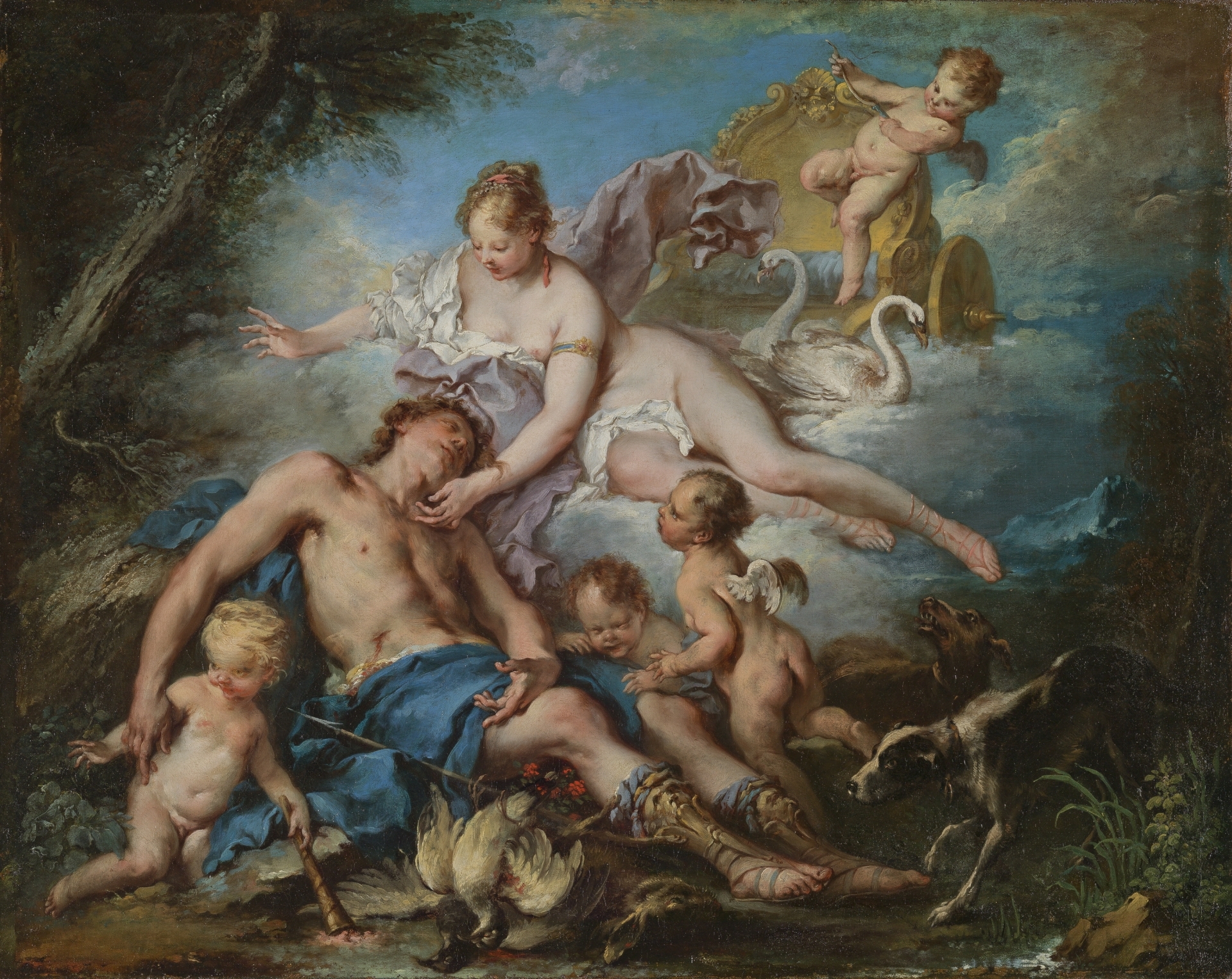 François Boucher, La mort d'Adonis