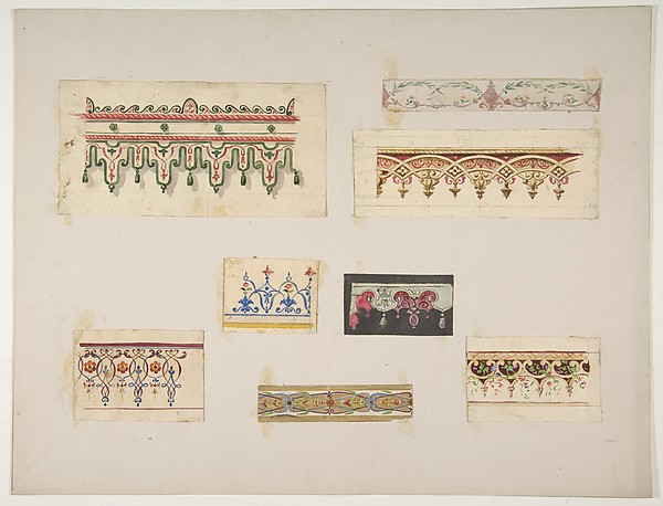 Jules-Edmond-Charles Lachaise, Eight designs for decorative borders