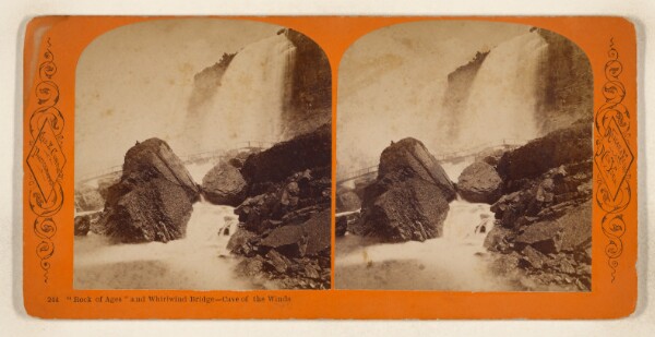 George E. Curtis, "Rock of Ages" and Whirlwind Bridge - Cave of the Winds [Niagara Falls]