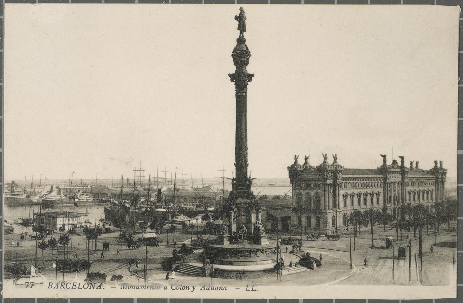 Desconegut, 77 BARCELONA. - Monumento a Colon y Aduana - LL