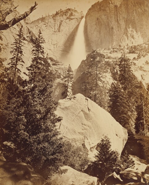 Carleton Watkins, [Upper Yosemite Fall 1600 ft.]
