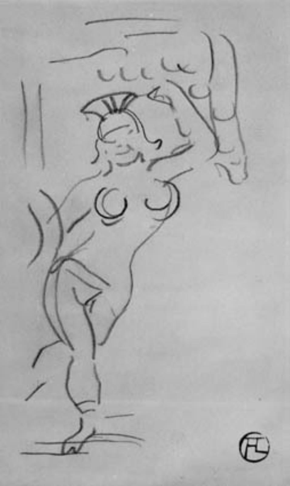 Henri de Toulouse-Lautrec, Danserinde set forfra