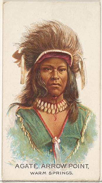 Allen & Ginter, Agate Arrow Point, Warm Springs, from the American Indian Chiefs series (N2) for Allen & Ginter Cigarettes Brands