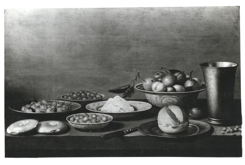 Floris van Schooten, Fruit still life with silver beaker