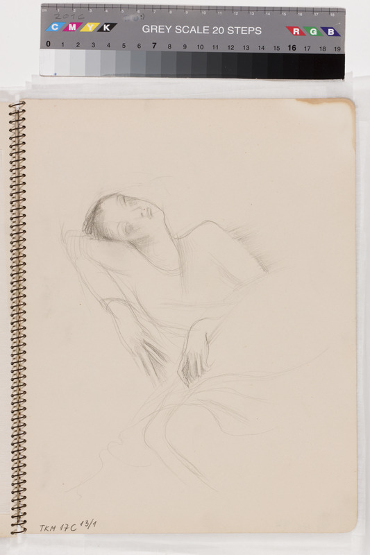 Karin (autor) Luts, Sleeping woman/Women’s head. Sheet of spiral bowl of sketches