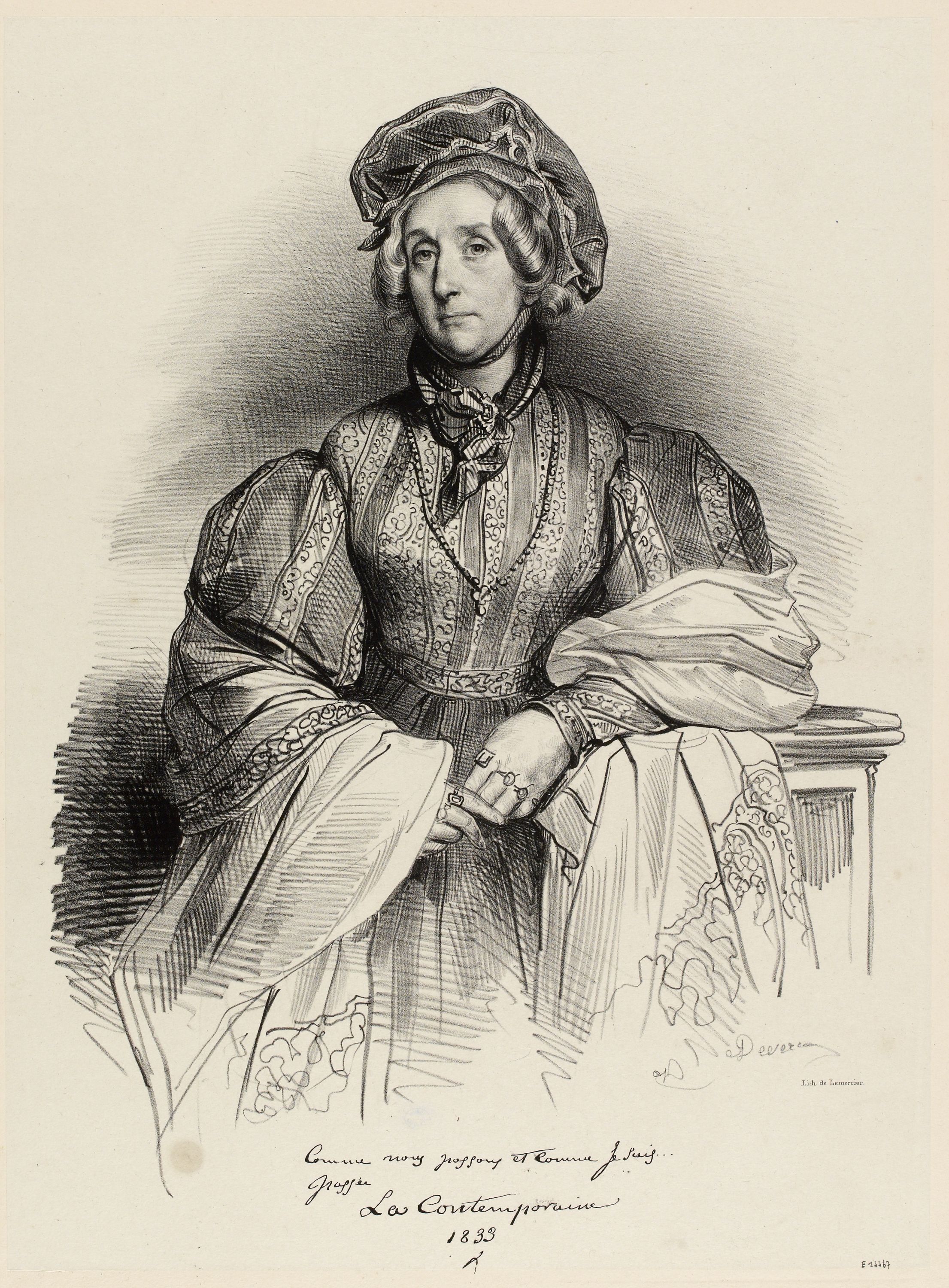 Achille Devéria, Portrait d'Ida de Saint-Elme, connue comme Elselina Vanayl de Yongh (1776-1845), dite La contemporaine