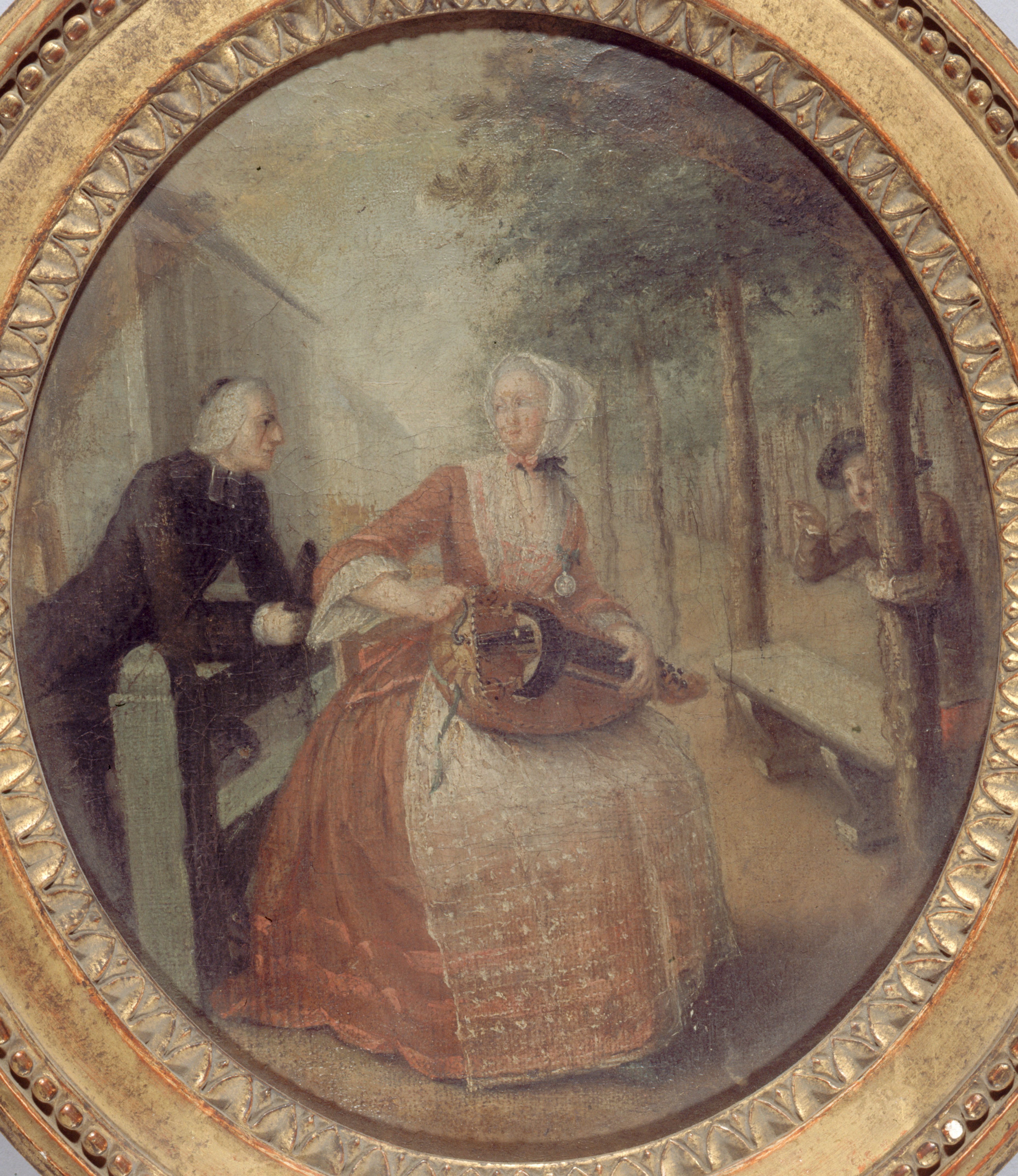 Ecole française, Fanchon la vielleuse et l'abbé Lattaignant