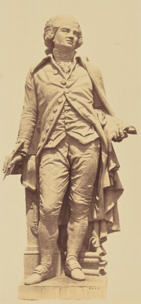 Édouard Baldus, ["Grétry", Statue by Victor Vilain, Decoration of the Louvre, Paris]