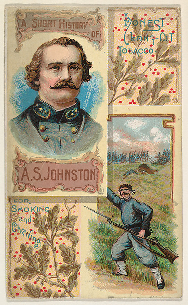 W. Duke, Sons & Co., A Short History of General A. S. Johnston, from the Histories of Generals series (N114) issued by W. Duke, Sons & Co. to promote Honest Long Cut Smoking and Chewing Tobacco