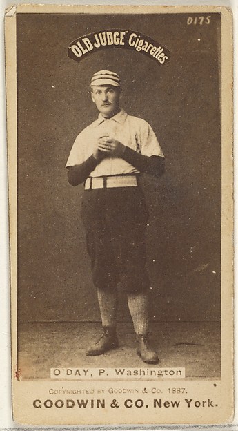 Goodwin & Company, Henry Francis "Hank" O'Day, Pitcher, Washington Nationals, from the Old Judge series (N172) for Old Judge Cigarettes
