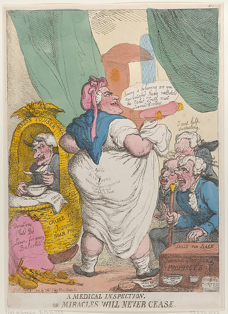 Thomas Rowlandson, A Medical Inspection or Miracles Will Never Cease