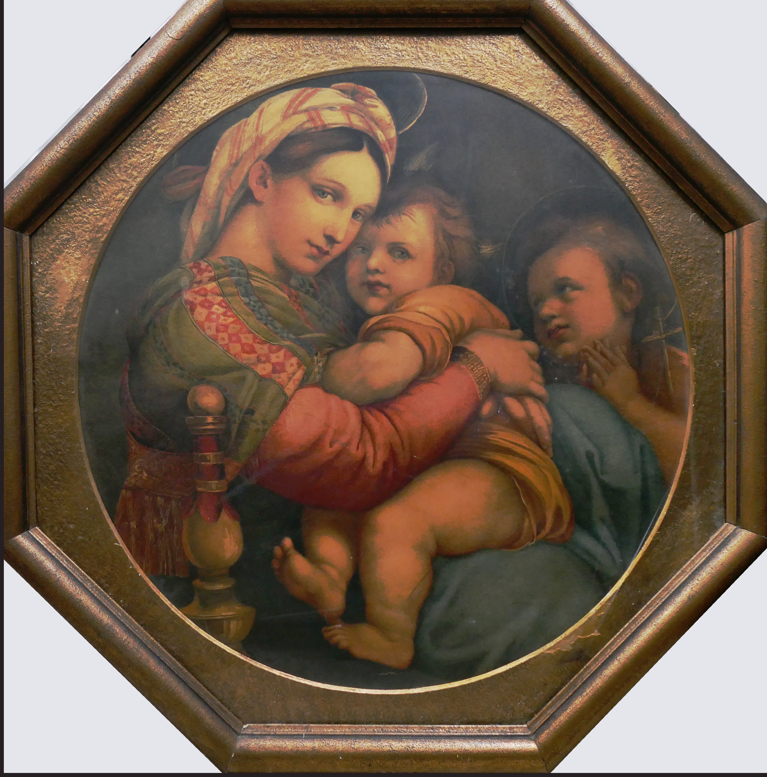 Raffaello Sanzio, Gerahmter Kustdruck von Raffaells Madonna della Sedia