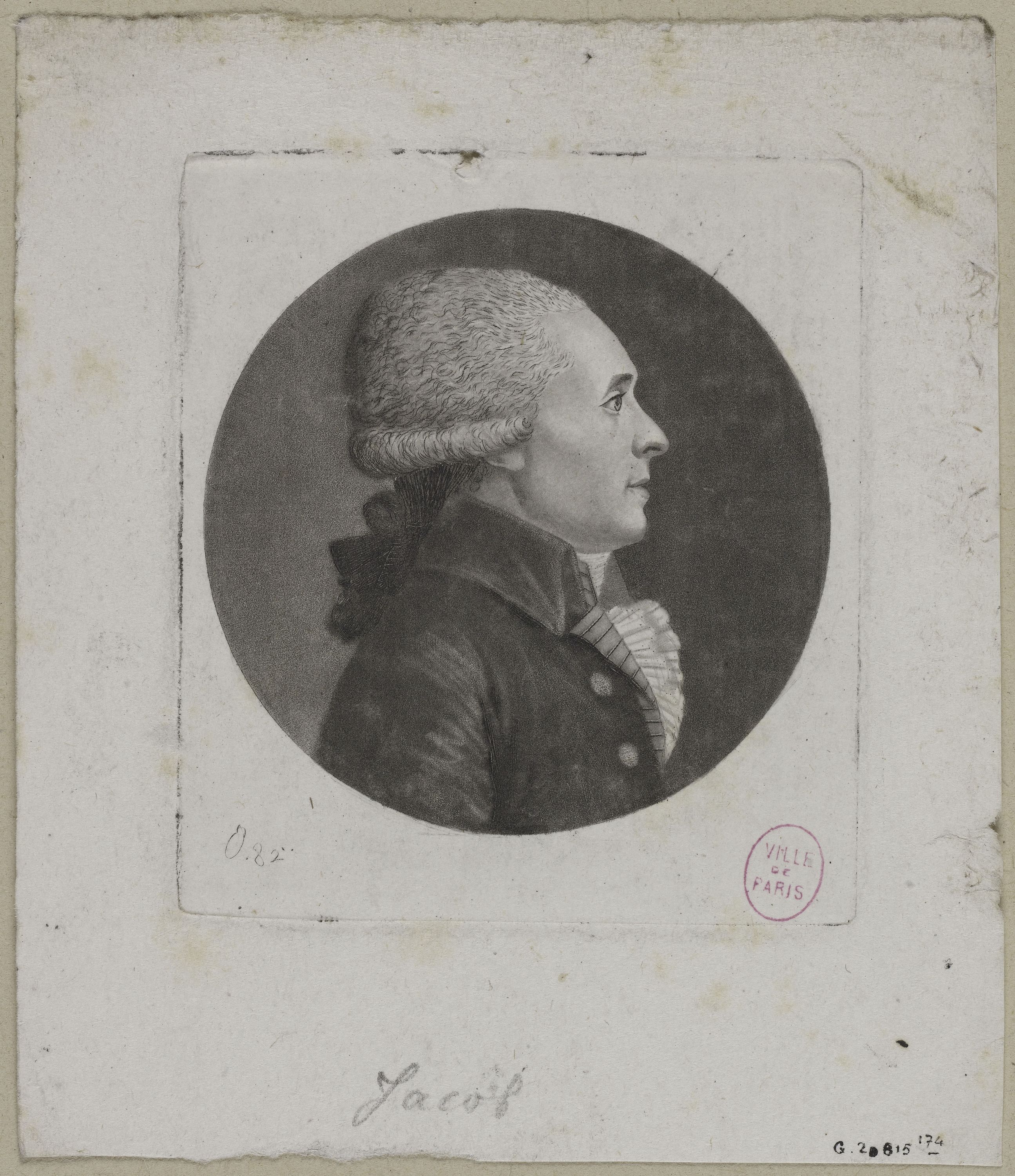 Edmé Quenedey, Portrait de Monsieur Jacob