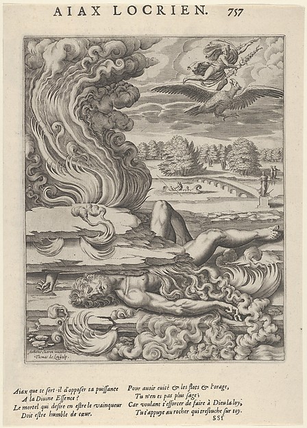 Thomas de Leu, Locrian Ajax (Ajax Locrien), from "Les Images ou Tableaux de platte peinture des deux Philostrates Sophistes grecs..."