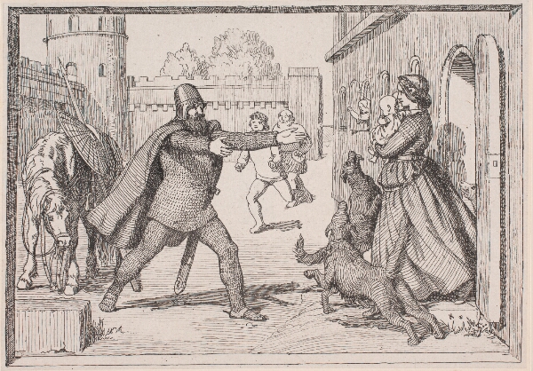 Lorenz Frølich, Illustration til Adam Oehlenschlägers digt "De to kirketårne"