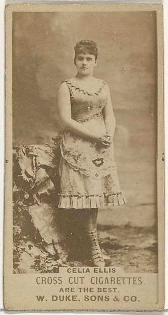 W. Duke, Sons & Co., Celia Ellis, from the Actors and Actresses series (N145-3) issued by Duke Sons & Co. to promote Cross Cut Cigarettes