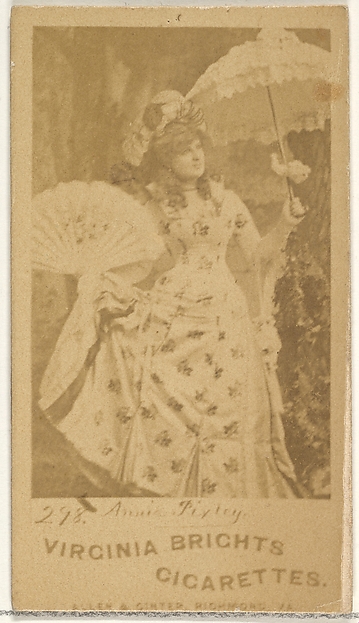 Allen & Ginter, Card 298, Annie Pixley, from the Actors and Actresses series (N45, Type 1) for Virginia Brights Cigarettes