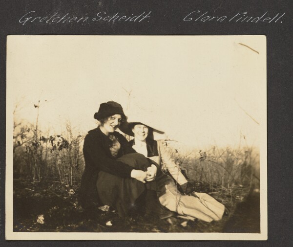 Unknown, [View of Gretchen Scheidt and Clara Pindell on Field]