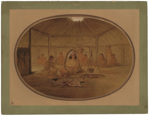 George Catlin, Catlin Feasted by the Mandan Chief