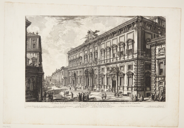 Giovanni Battista Piranesi, Palazzo della Consulta på Quirinal, hjemsted for pavens sekretariat