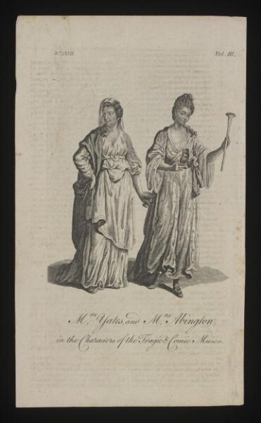 Unknown, Mrs. Abington and Mrs Yates in the characters of the Tragic and Comic Muse