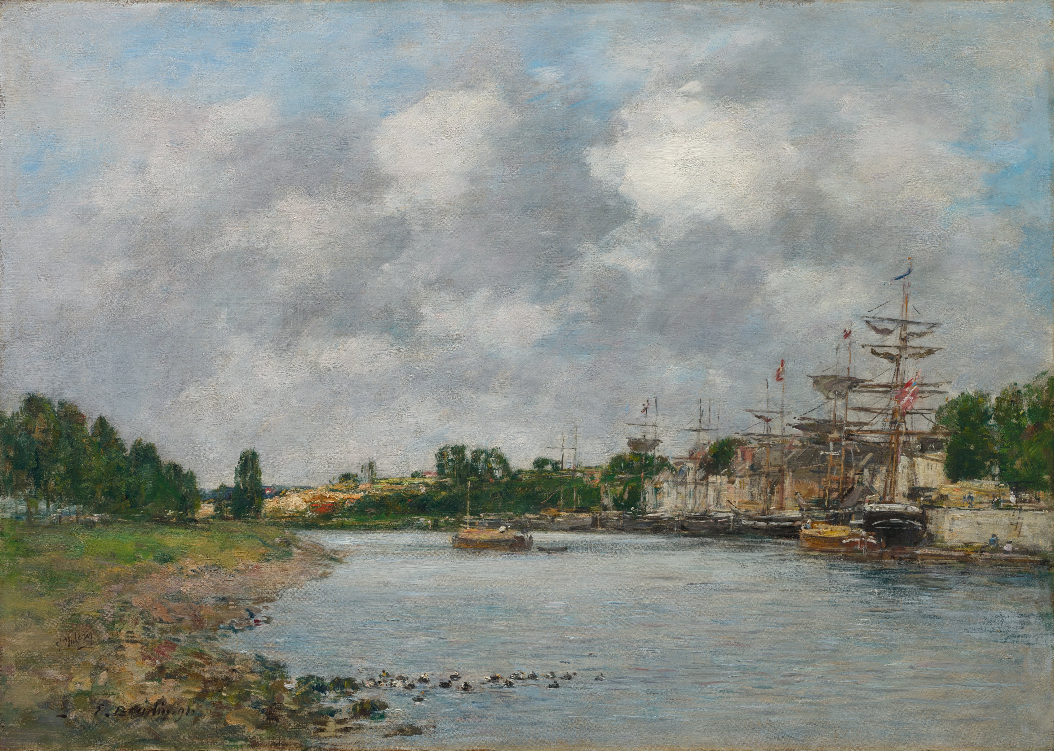 Eugène Boudin, View of the Port of Saint-Valéry-sur-Somme