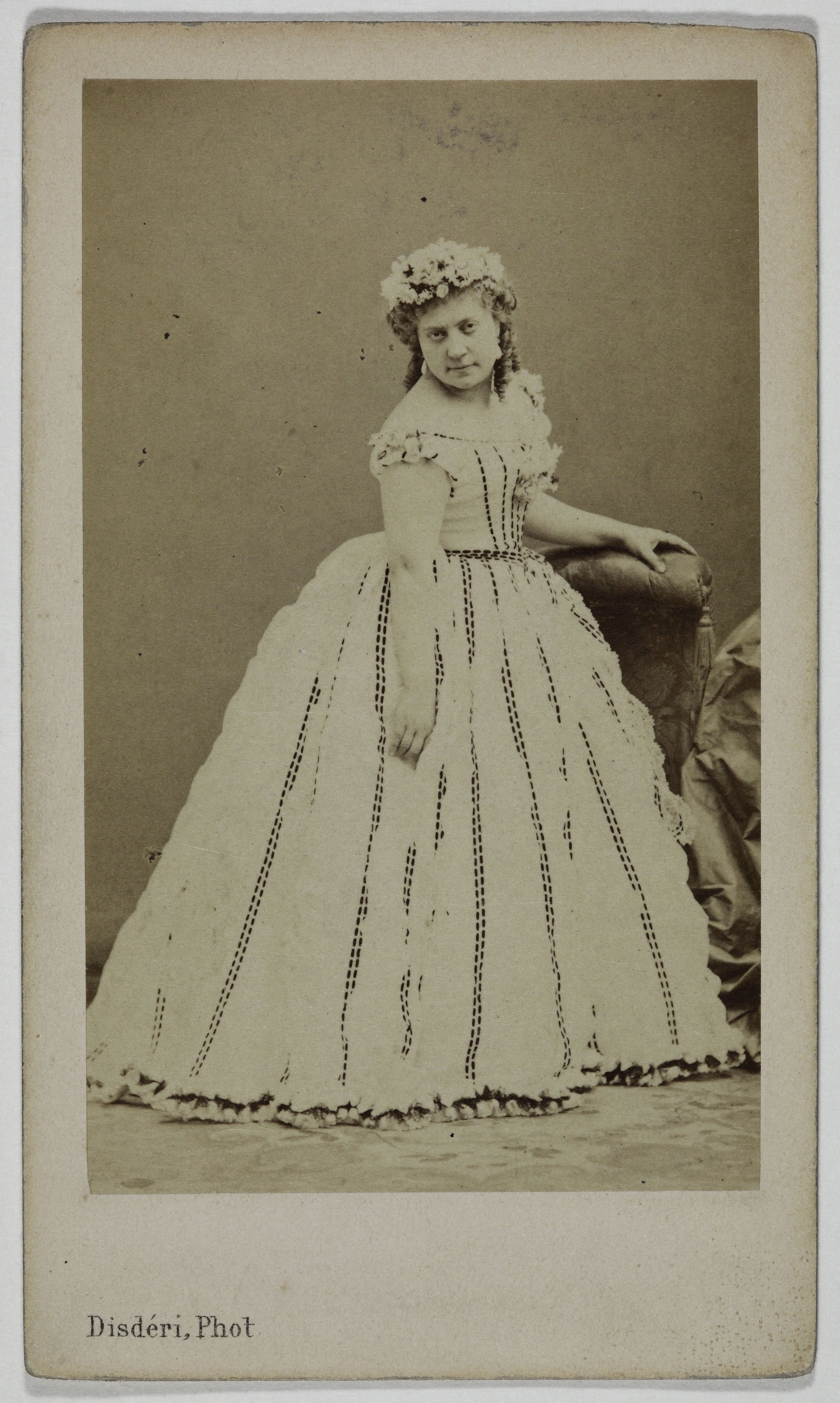 André-Adolphe-Eugène Disdéri, Portrait d'Alphonsine, (Jeanne Benoist; Alphonsine Margaine; dite), (1829-1883), (comédienne)