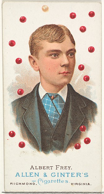 Allen & Ginter, Albert Frey, Pool Player, from World's Champions, Series 1 (N28) for Allen & Ginter Cigarettes