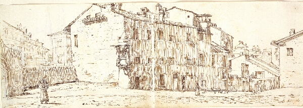 Wilhelm Marstrand, Gade i Monte Pincio-kvarteret, Rom