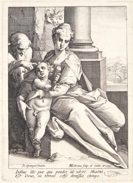 Hendrick Goltzius, Den hellige familie ved en søjle