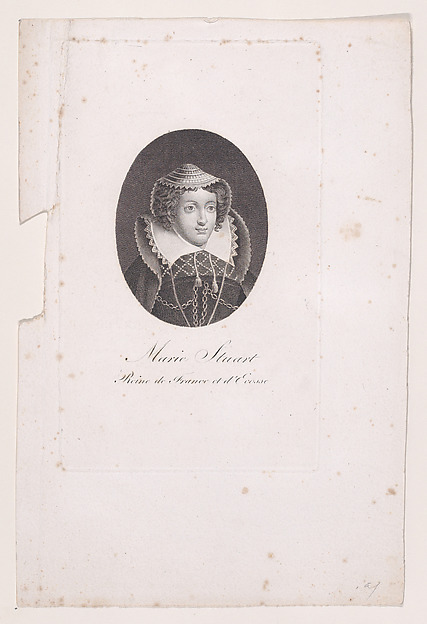 Anonymous, French, 18th century, Portrait of Mary, Queen of Scots
