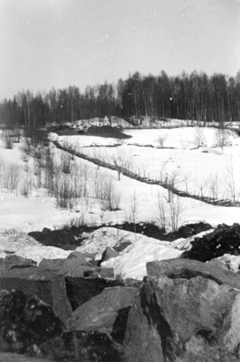 Anno Domkirkeodden, Steinbrudd, vinter. Ukjent sted.