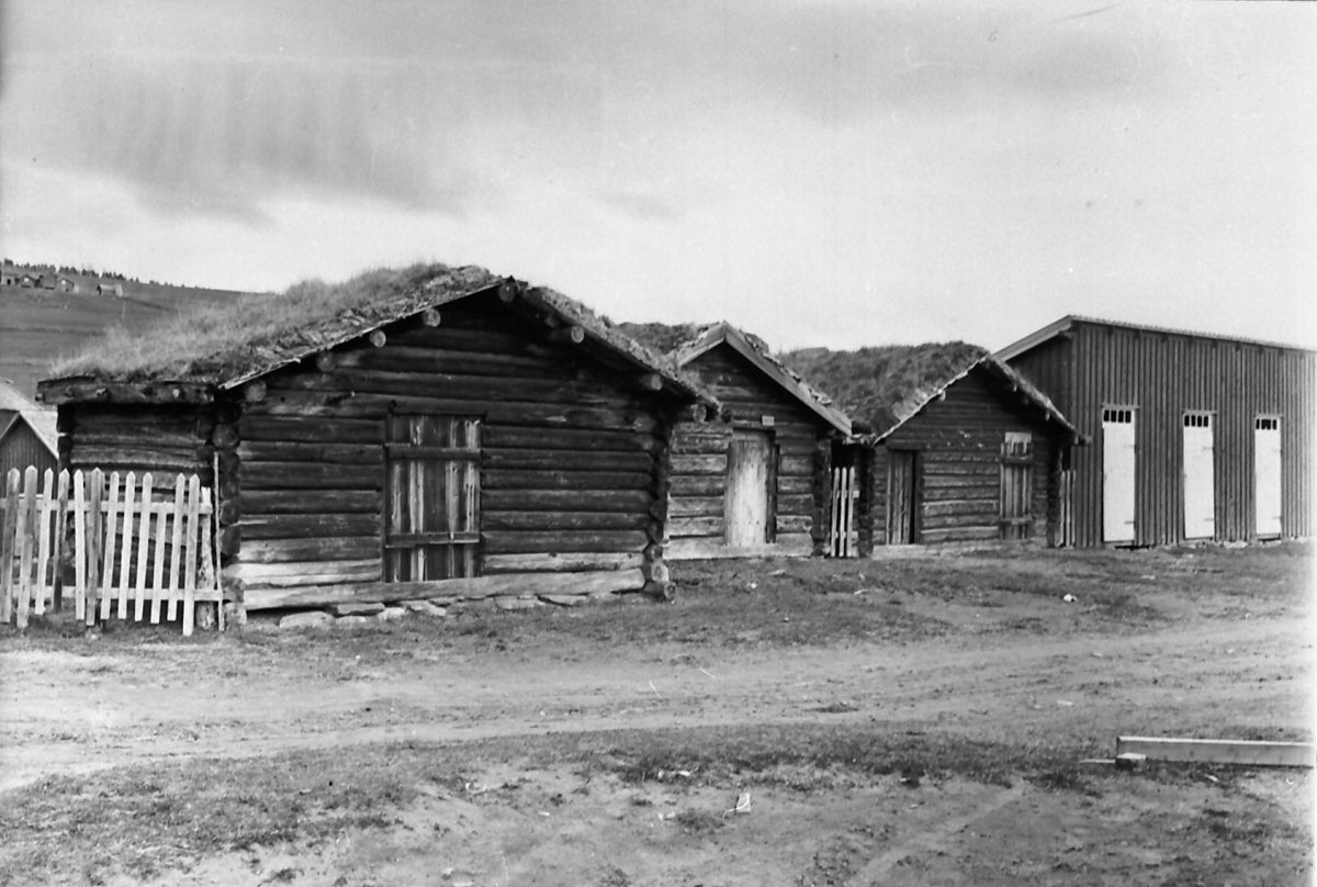 Nordiska Museet, Kirkestallene på Tynset, både de gamle og de nye, 1927.