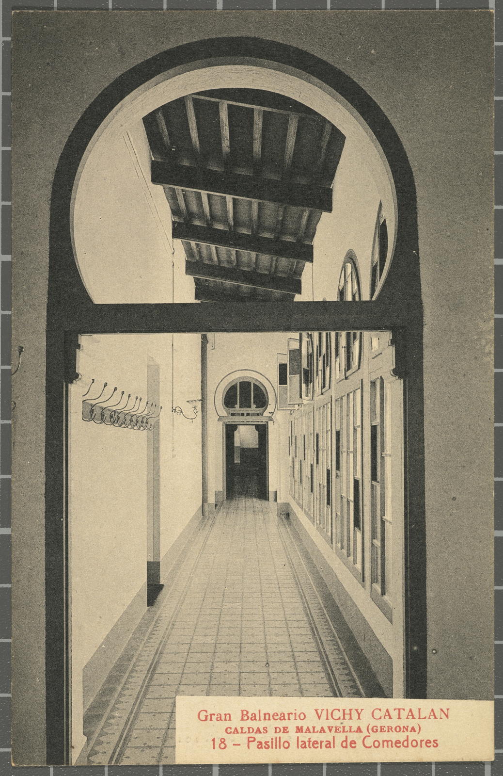 Josep Thomas Bigas, Gran Balneario VICHY CATALAN CALDAS DE MALAVELLA (Gerona ) 18 - Pasillo lateral de Comedores