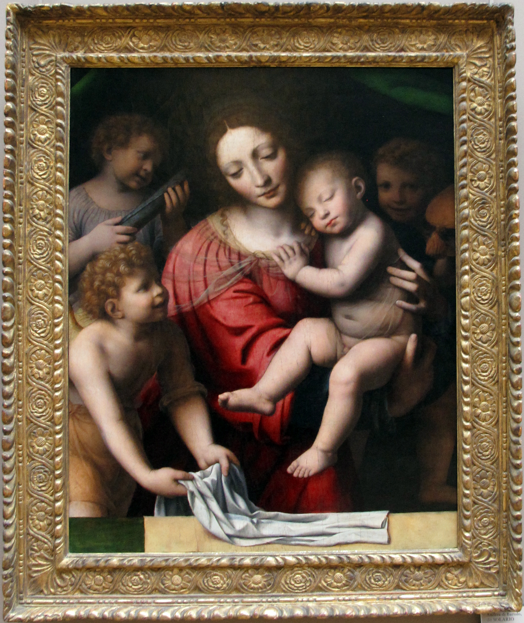 Bernardino Luini, Madonna and Sleeping Child with Three Angels