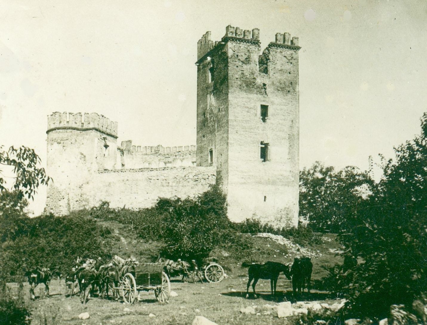 Emil Laszowski, Dubovac - pogled na četverougaonu obrambenu kulu