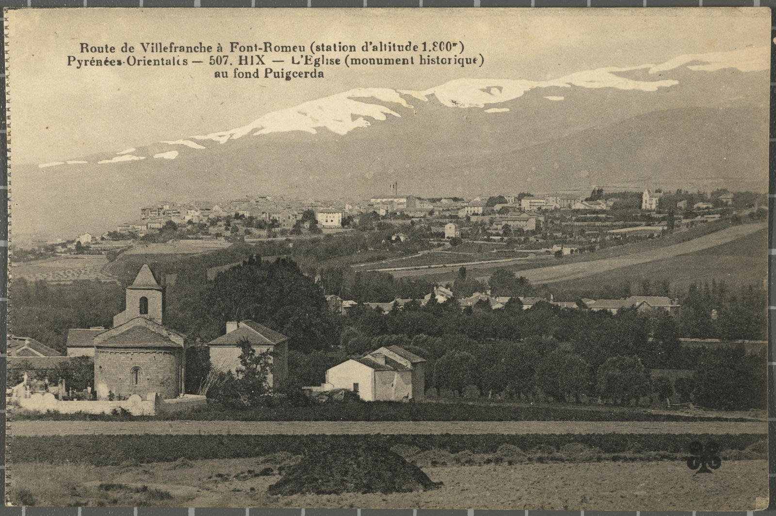 Desconegut, Route de Villefranche à Font-Romeu (station d’ 1800). 507.- Hix - Eglise (historique monument) au Puigcerda