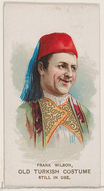 W. Duke, Sons & Co., Frank Wilson in Old Turkish Costume, from the set Actors and Actresses, First Series (N70) for Duke brand cigarettes