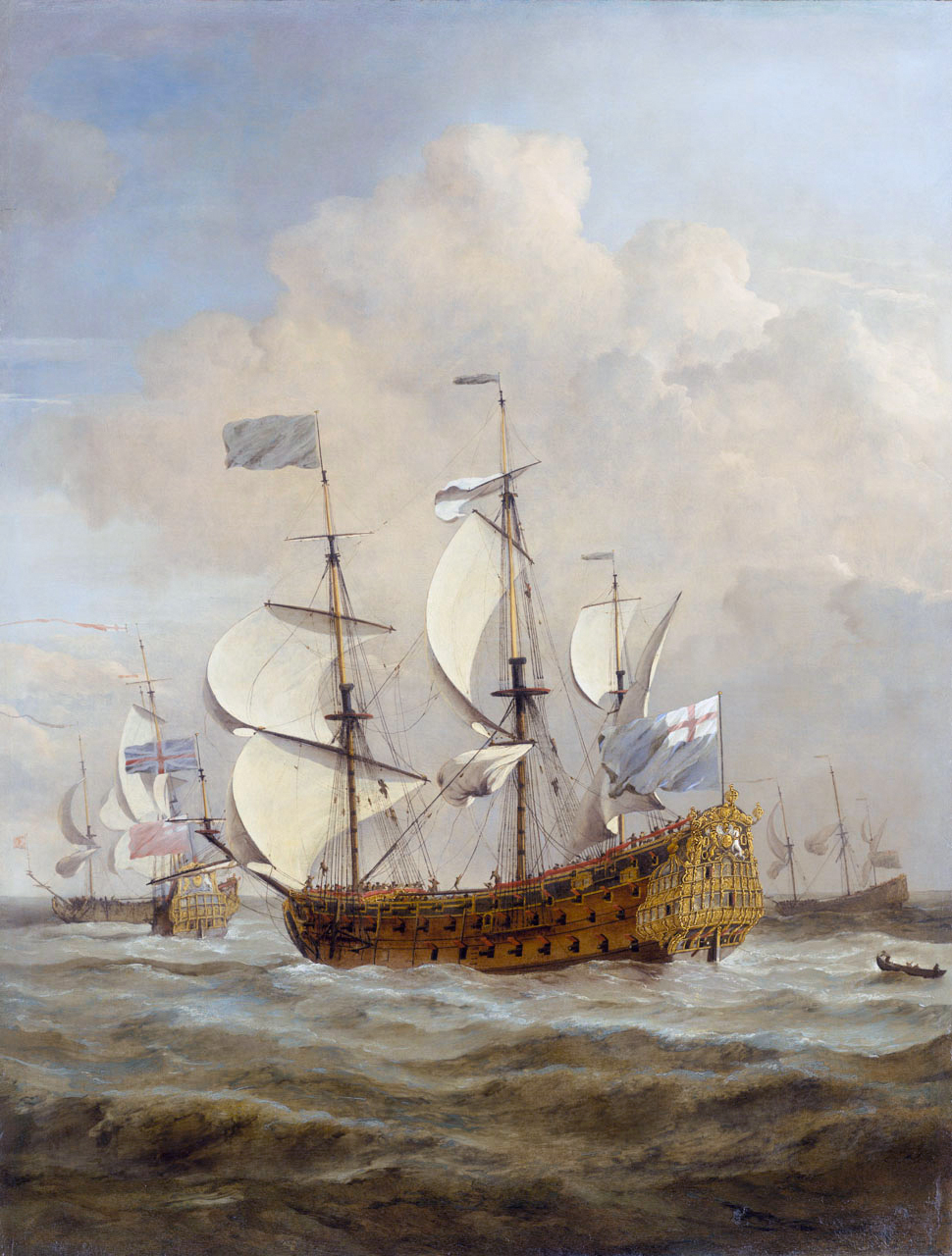 Willem van de Velde the Younger, The 'St Andrew' at Sea in a Moderate Breeze