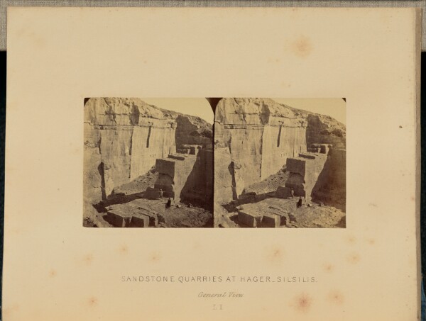 Francis Frith, Sandstone Quarries at Hager Silsilis. General View