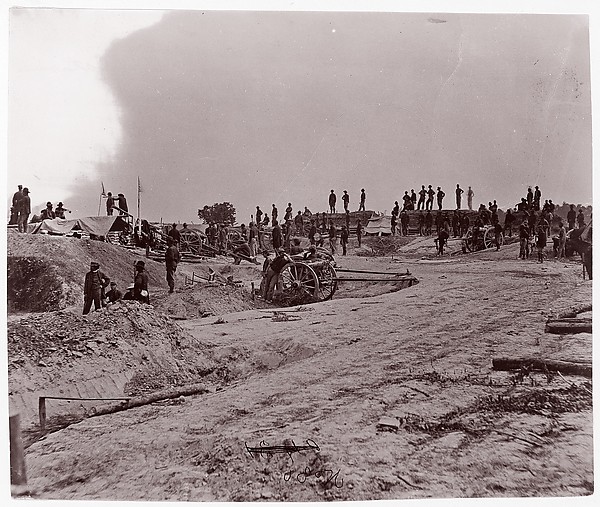 Timothy H. O'Sullivan, [Outer Line of Confederate Fortifications, in Front of Petersburg, Virginia, Captured by 18th Army Corps]