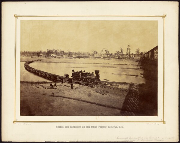 Alexander Gardner, [Leavenworth, Lawrence, and Galveston Railroad Bridge across the Kaw River at Lawrence, Kansas]