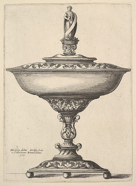 Wenceslaus Hollar, A wide cup with ball feet