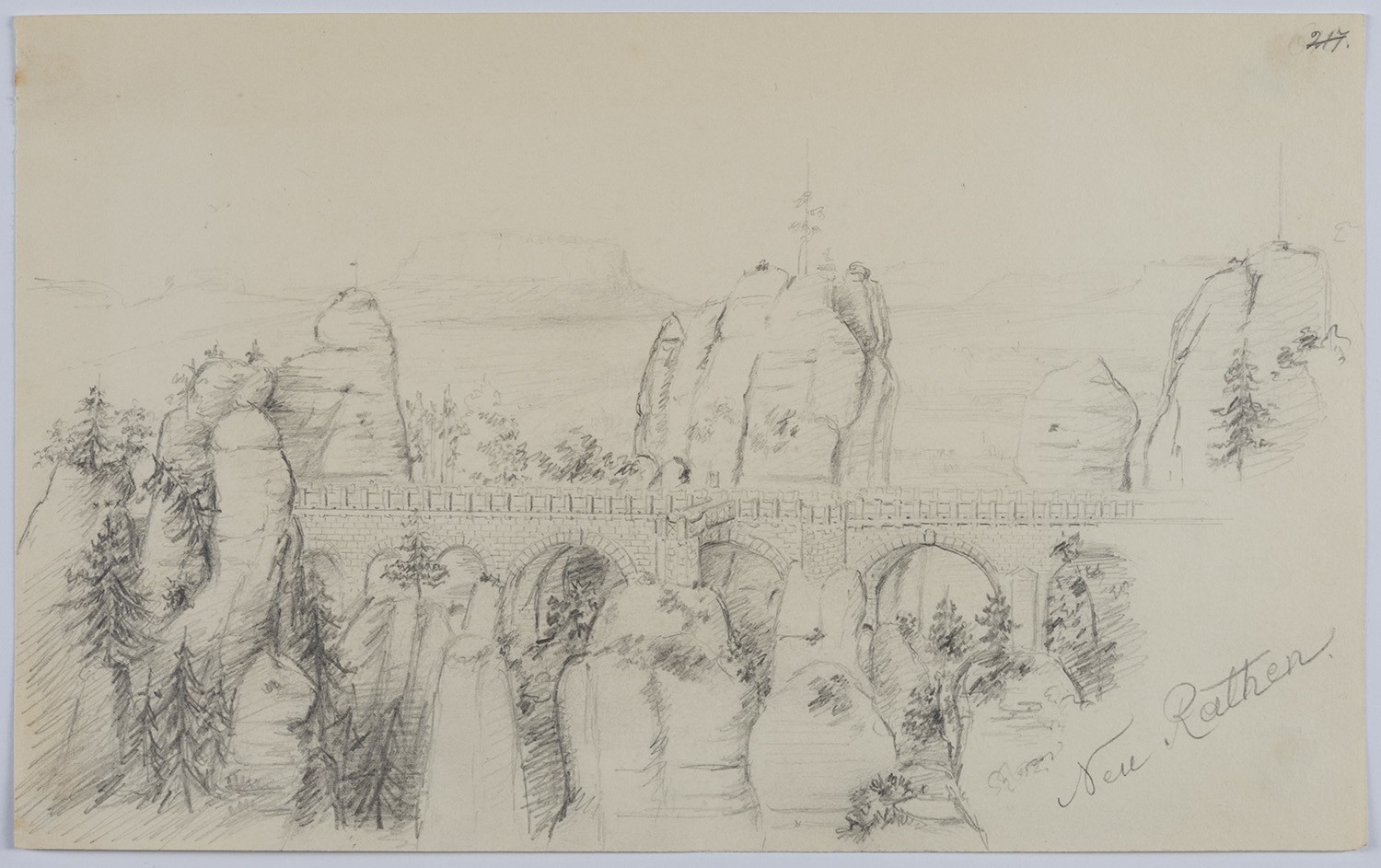 Rudolf Lutter, Neurathen (Sächsische Schweiz): Ruine der Felsenburg mit der Basteibrücke